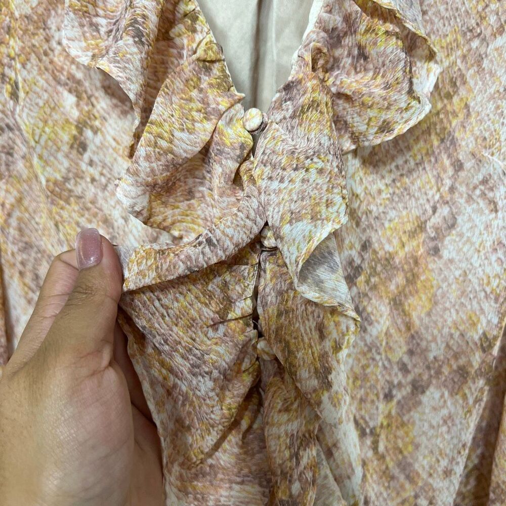 Majorelle Marina Snake Print Chiffon Blouse Small Women - Picture 3 of 8